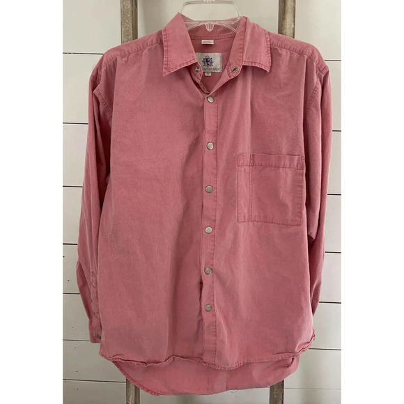 The Territory Ahead Men’s Pink Pearl Snap Long Sleeve Shirt Size M - Picture 1 of 10